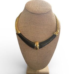 Monet Gold and Black Necklace